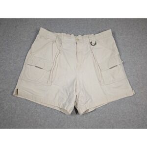 Columbia Men Shorts XL PFG Brewha II Cargo Canvas‎ Outdoor Fishing 6" Off White
